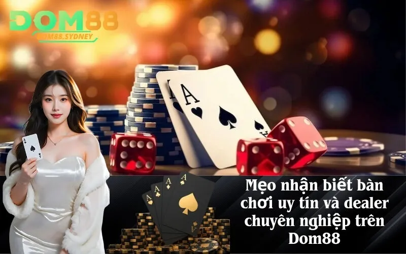 Mẹo nhận biết bàn chơi uy tín và dealer chuyên nghiệp trên Dom88